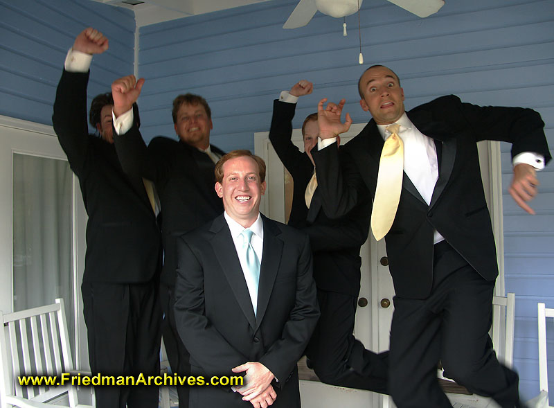 wedding,groom,party,ceremony,jumping,joy,